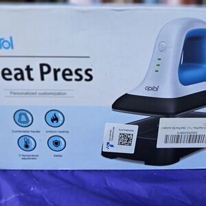 Compact Heat Press with Blue Handle